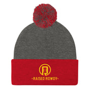 Raised Rowdy Pom Pom Knit Cap