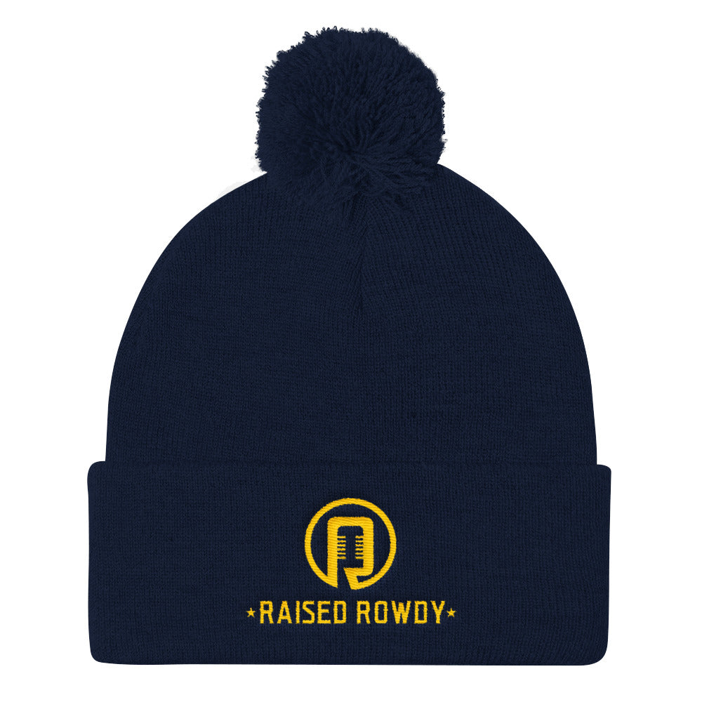 Raised Rowdy Pom Pom Knit Cap
