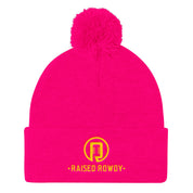 Raised Rowdy Pom Pom Knit Cap