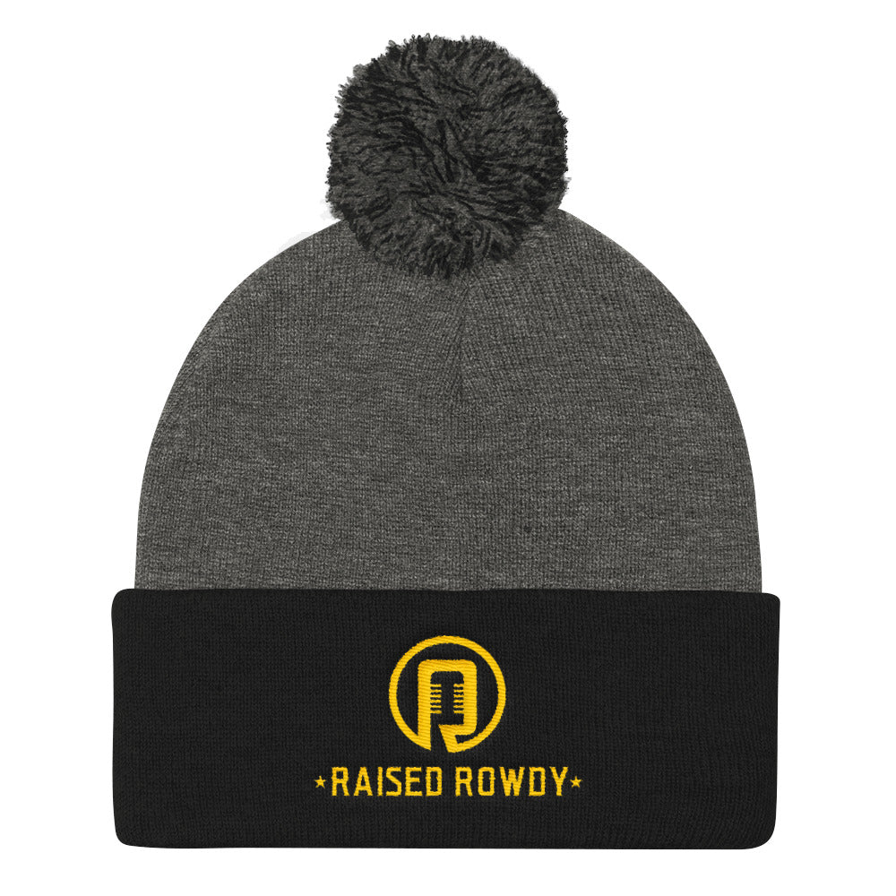 Raised Rowdy Pom Pom Knit Cap