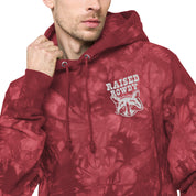Raccoon Champion tie-dye hoodie
