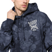 Raccoon Champion tie-dye hoodie