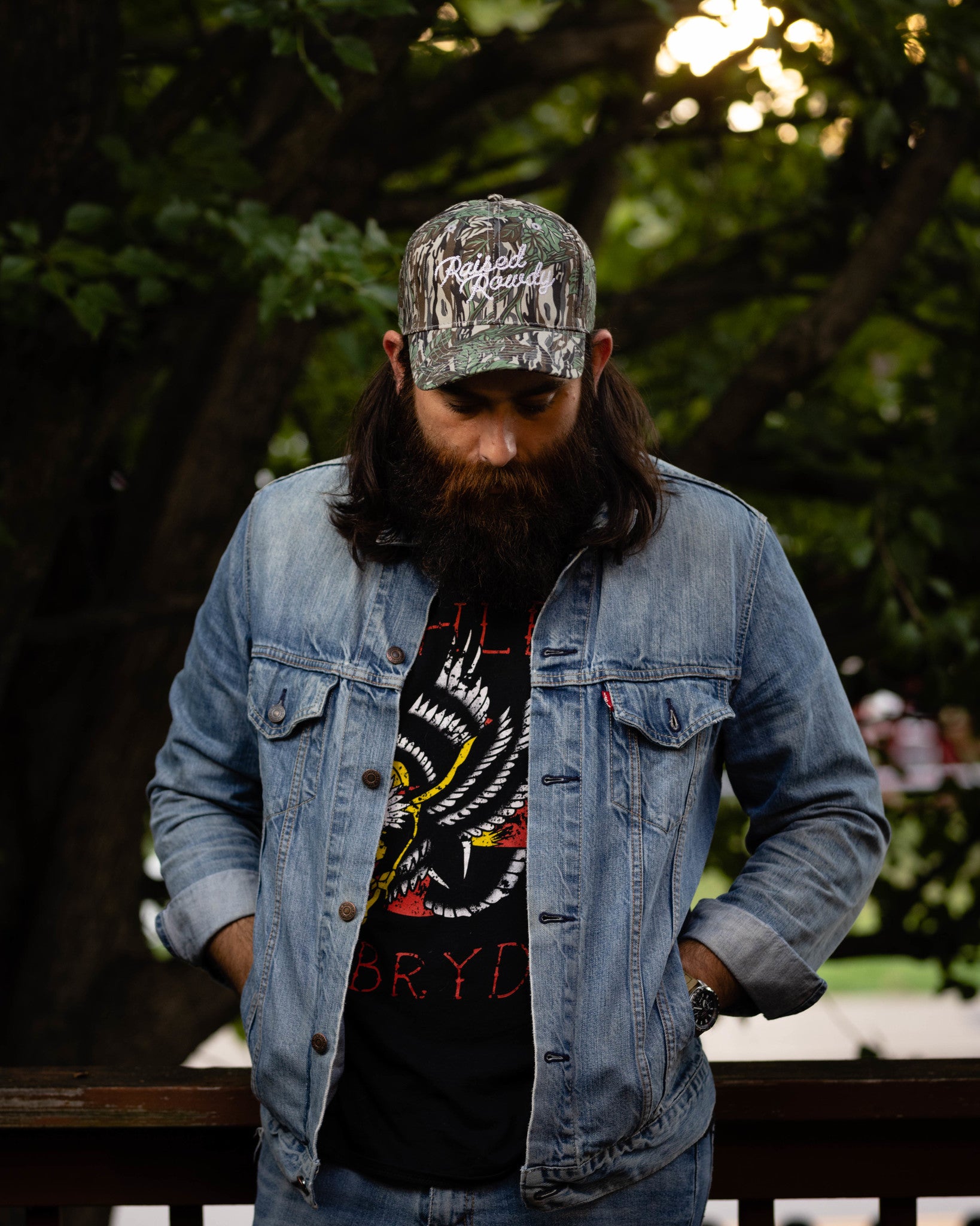 Old School Camo Script Hat