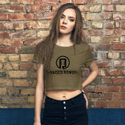 Black Print Logo Women’s Crop Tee