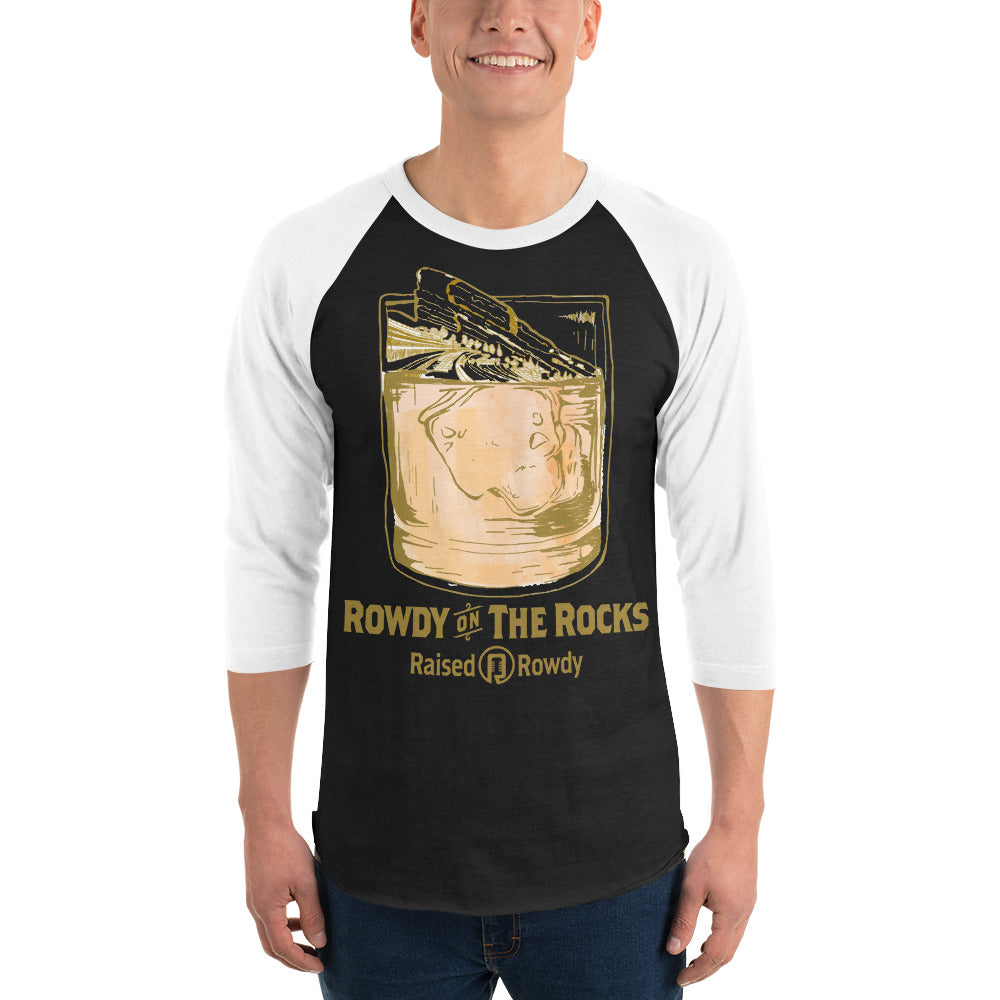 Rowdy on the Rocks 3/4 sleeve raglan shirt