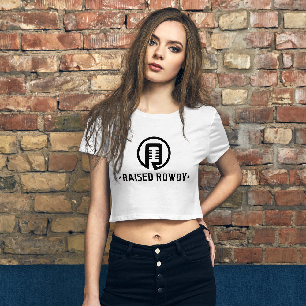 Black Print Logo Women’s Crop Tee