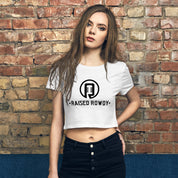 Black Print Logo Women’s Crop Tee