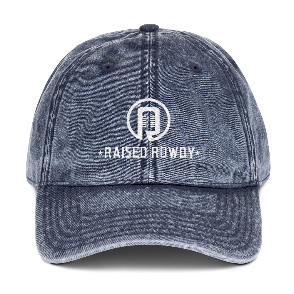 Raised Rowdy Vintage Cotton Twill Cap (Denim Style)