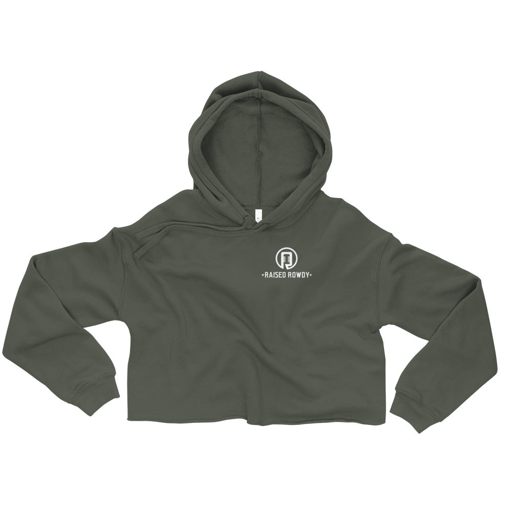 Raised Rowdy Logo Crop Hoodie
