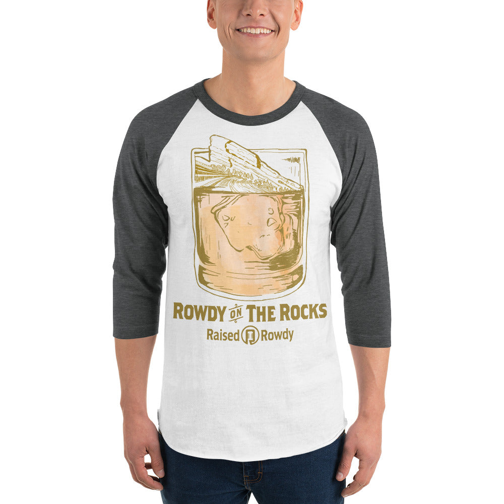 Rowdy on the Rocks 3/4 sleeve raglan shirt