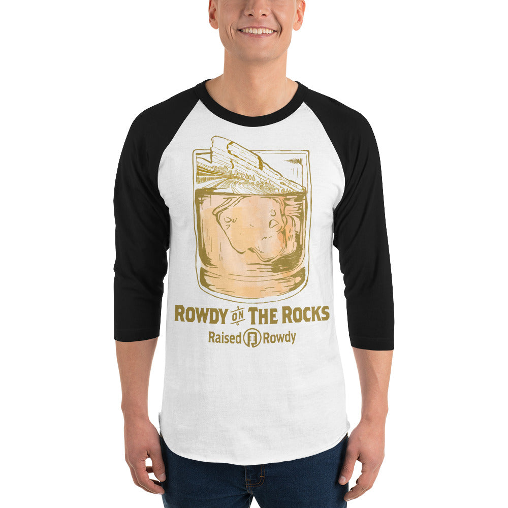 Rowdy on the Rocks 3/4 sleeve raglan shirt