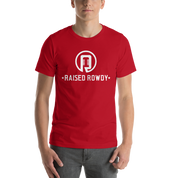 Raised Rowdy White logo Short-Sleeve Unisex T-Shirt