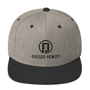 Black Logo Flat Brim Snapback Hat