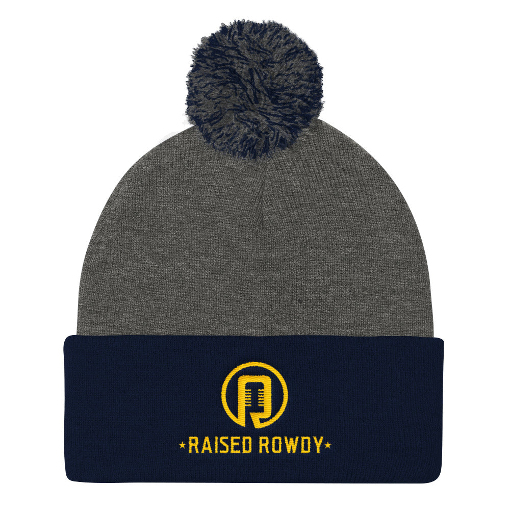 Raised Rowdy Pom Pom Knit Cap