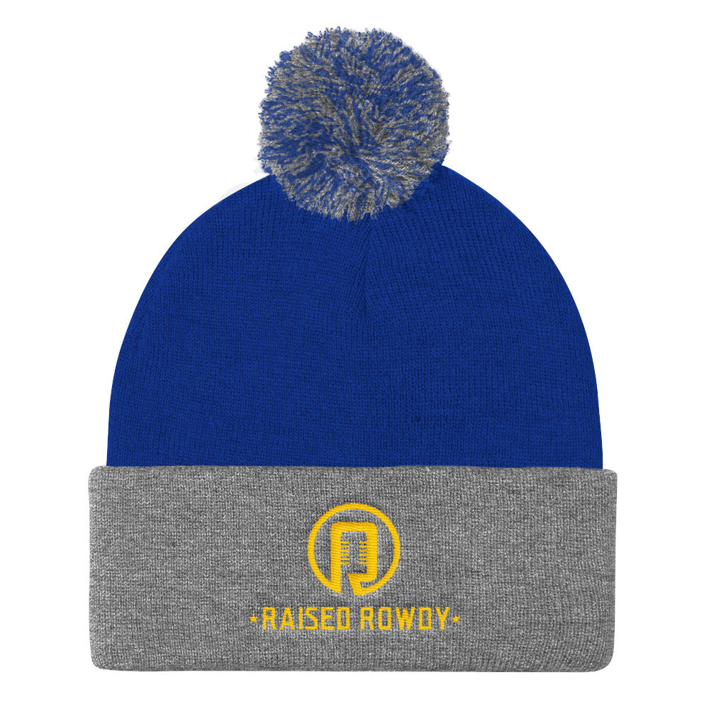 Raised Rowdy Pom Pom Knit Cap